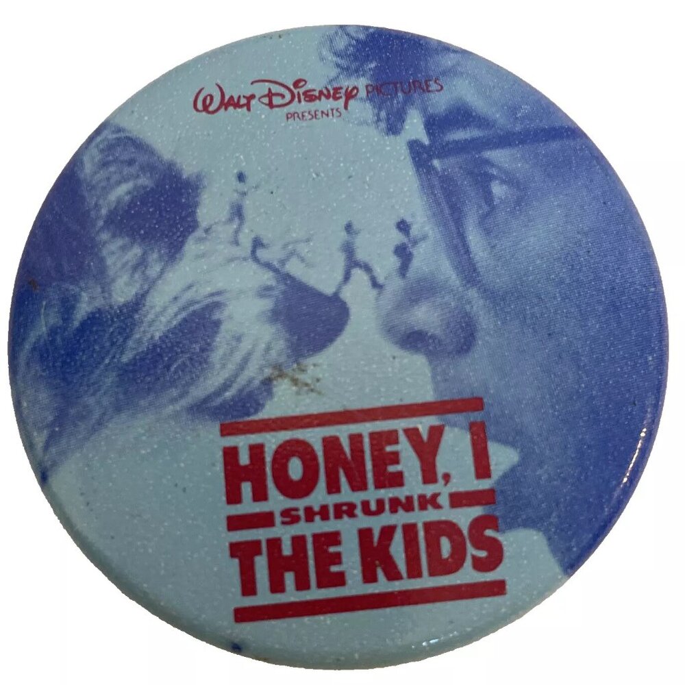Honey I Shrunk the Kids Movie Promo Pin Button Walt Disney Pictures Vintage 1980
